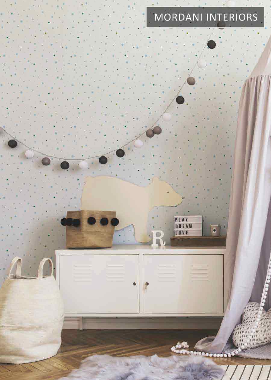 LITTLE DOTS LITTLE LOVE KIDS WALLPAPER DESIGN